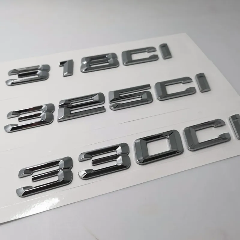 ABS Letter Number 325Ci 330Ci 645Ci 325xi 528xi 335ix Emblem for E46 E90 E91 E92 Sports Car Roadster Coupe Car Trunk Sticker