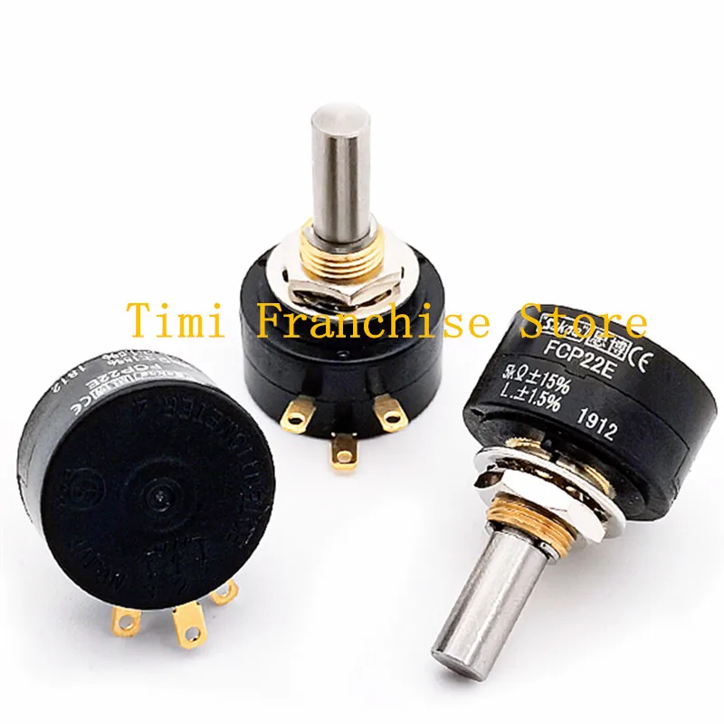 2PCS 100% NEW FCP22E 1K 2K 5K 10K Conductive Pastic Potentiometer 360 Degree Rotation