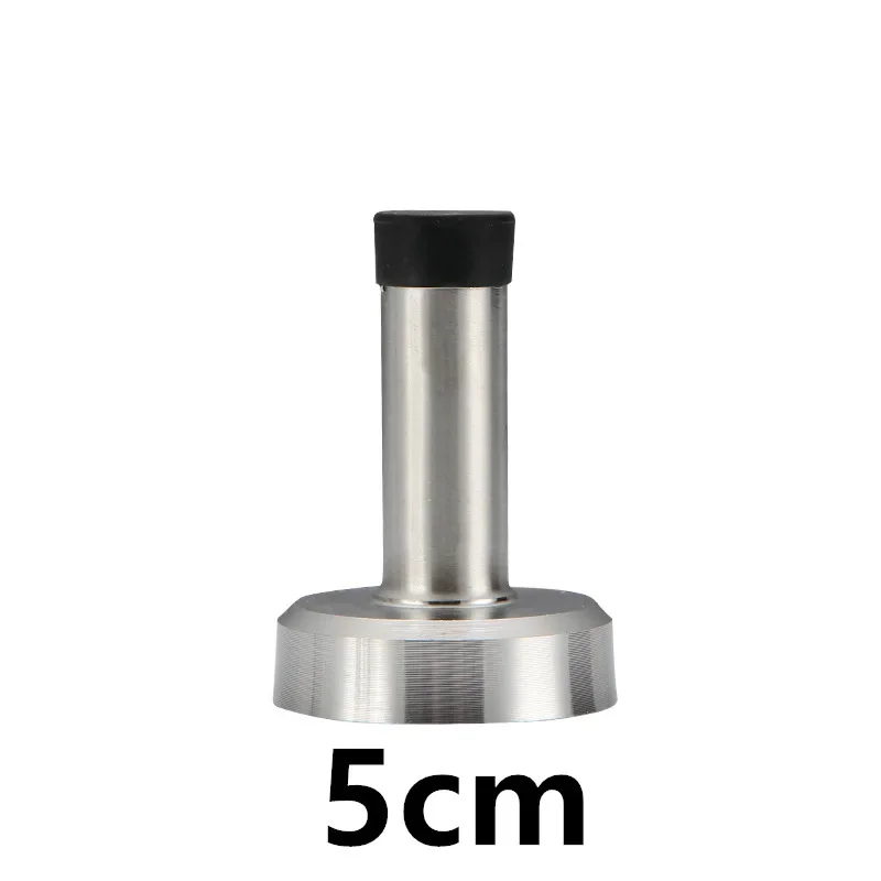 Rubber Wall Mounted Door Stopper Stainless Steel Door Stops Holder Catch Floor Fitting With Screws Bedroom Home Hardware