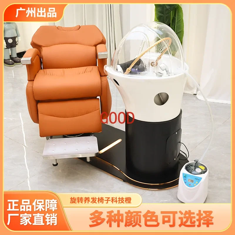 

Europe and the United States hot hair treatment chair half lying shampoo bed