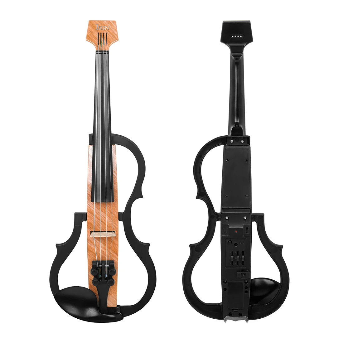 IRIN 4/4 Electric Violin String Instrument for Practice Carbon Fiber Professional Electric Violin With Shoulder Rests Headphones