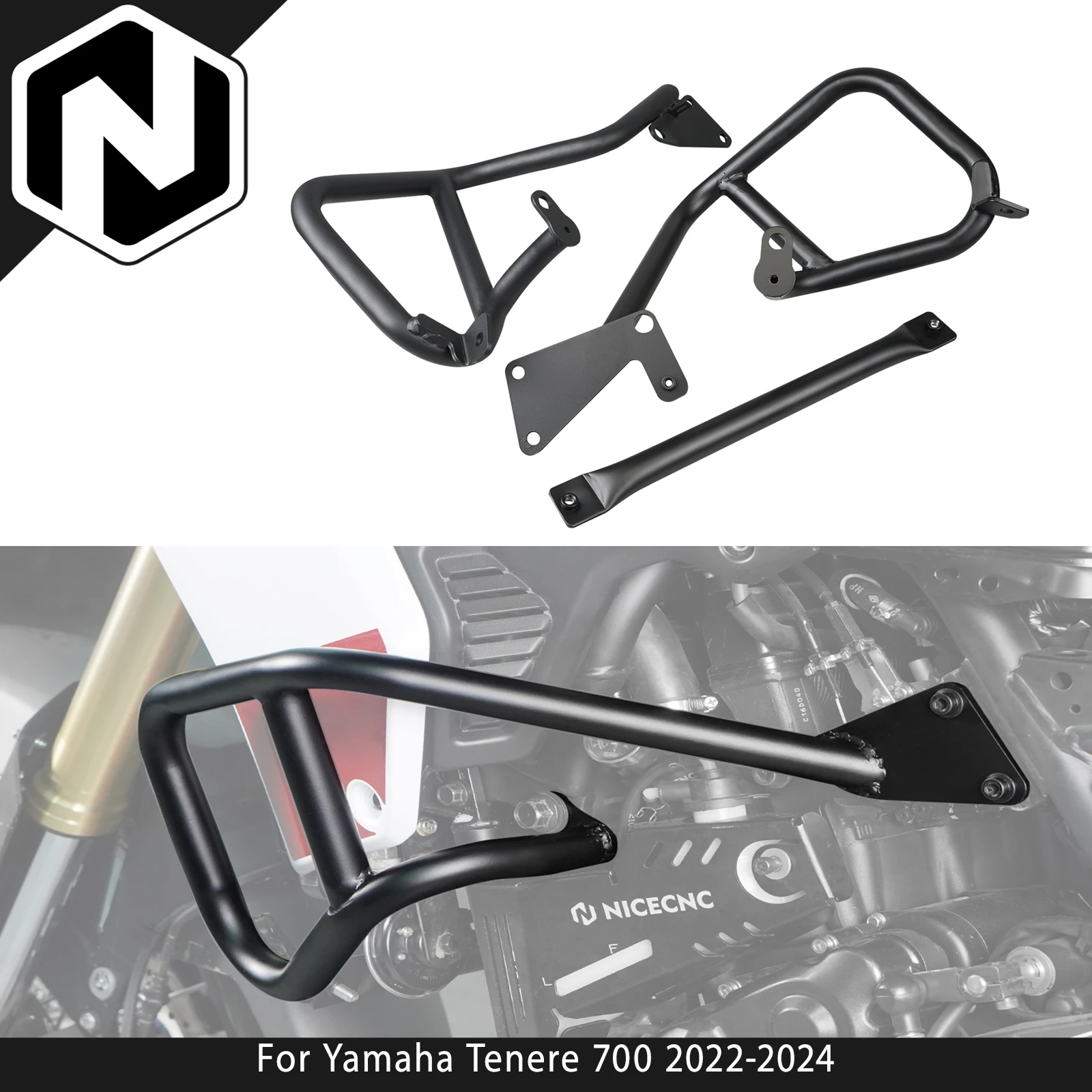 

For Yamaha Tenere 700 XTZ700 2019-2024 2023 NICECNC Engine Guards Crash Bars T700 Rally Edition 2020-2024 Tenere 700 Accessories