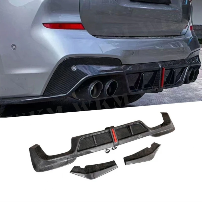 

For BMW X3M F97 2018-2021 Carbon Fiber Rear Bumper Diffuser Lip Boot Spoiler Protector Plate Bracket Body Kits