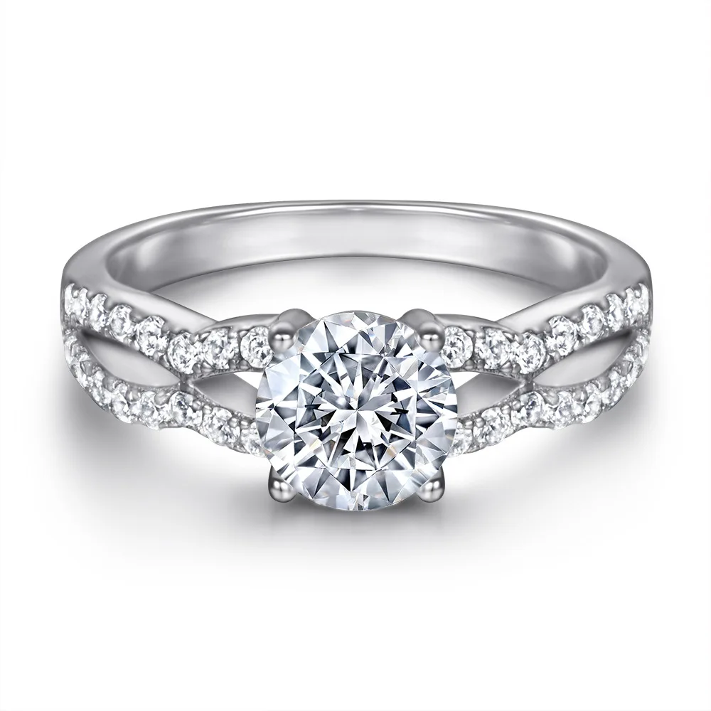 MuShan Luxury Jewelry 925 Sterling Silver Ring Zircon 7A Grade Emerald Party for Bride Rhodium Plated Fine Jewelry Rings