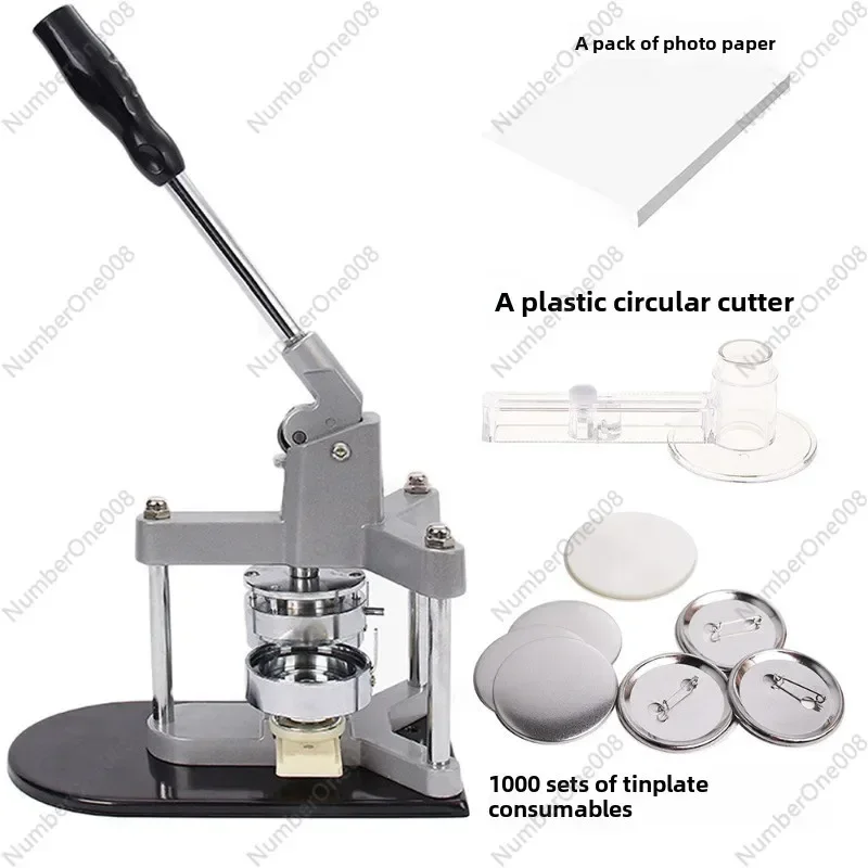 Full Body Metal Badge Machine Badge Making Simple Plastic Round Cutter Consumables Wholesale Metal Mold Set