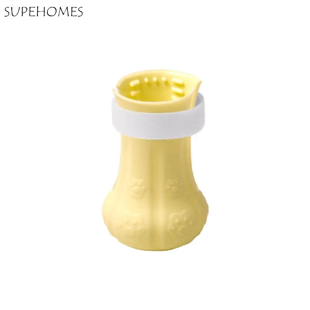 

4PCS Bath Time Adjustable Cat Foot Cover Silicone Multi-Color Anti-Scratch Cat Shoes Waterproof Cat Paw Nail Cover Pet Grooming