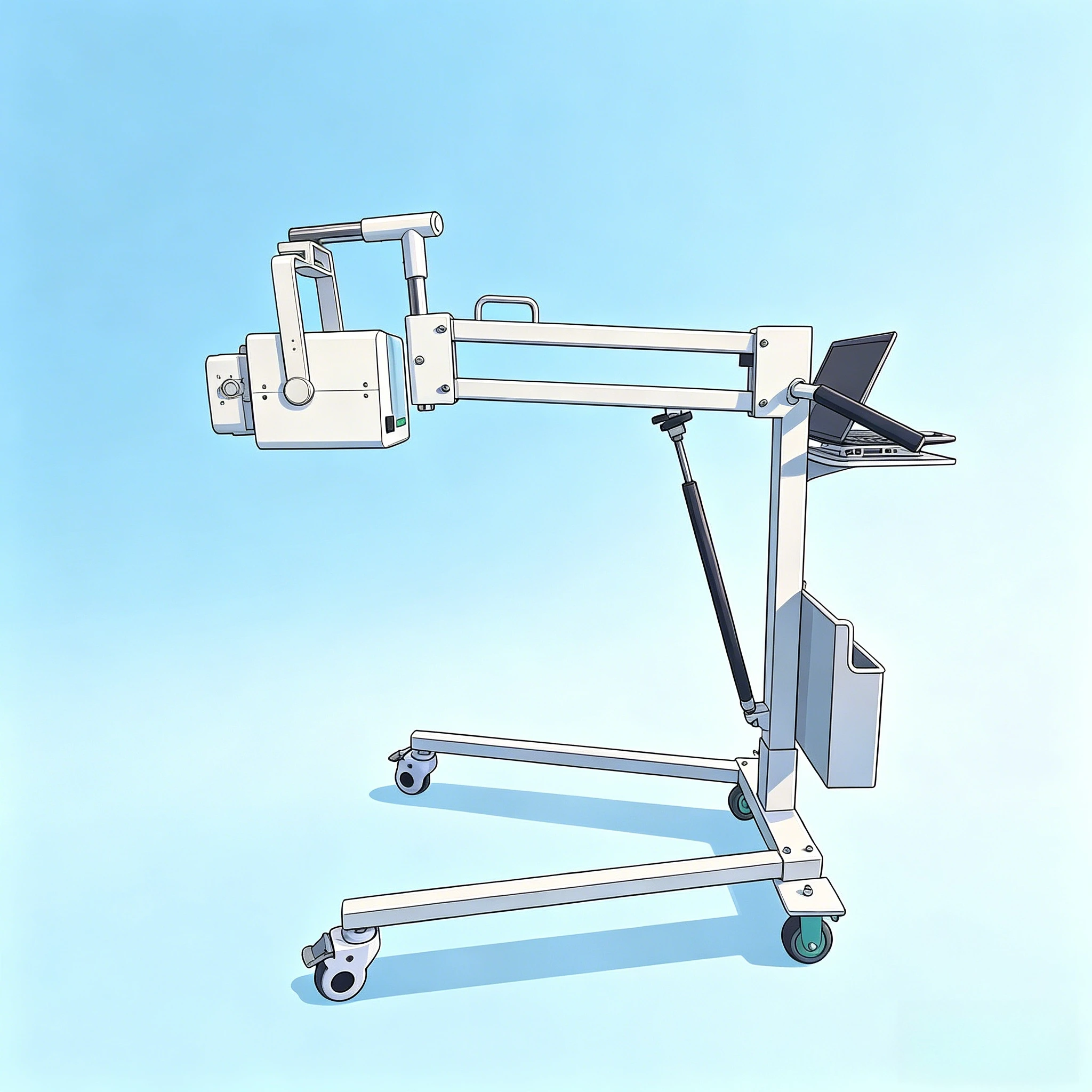 

Портативная стойка-кронштейн 2026 года для цифрового рентгеновского аппарата 5 кВт, ветеринарная система визуализации для плоскопанельного детектора-генератора