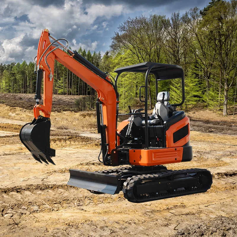 

Hydraulic pellet excavator OKW30U small crawler excavator designed for farm operation and engineering construction, with multipl