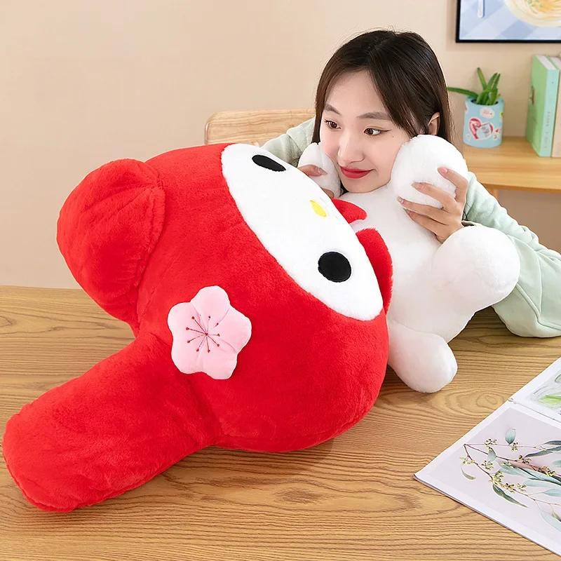 35/45/60cm Big Size Kawaii Sanrio Red My Melody Plush Toy Soft Stuffed Dolls Pillow Girly Home Decor Birthday Gift for Girl Kids