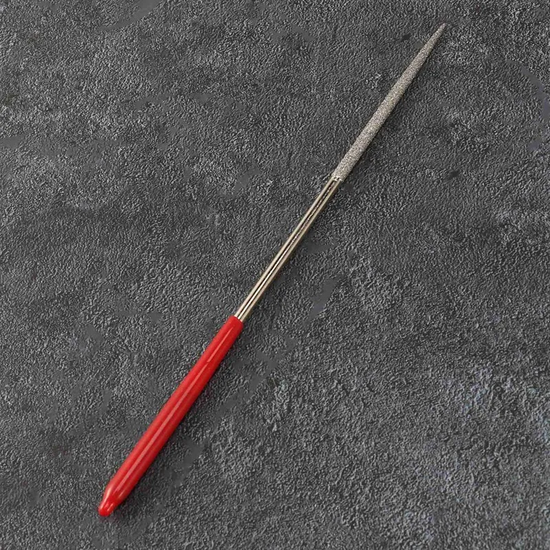 4 шт., алмазные напильники для фотоаппарата «крысиный хвост», 3 мм X 140 мм, серебристо-красный