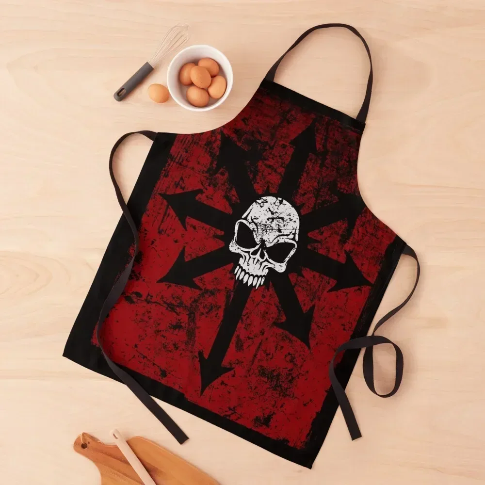 Chaos Red Apron Dress Kitchens Accessories with personal logo Household Items Kitchen Apron