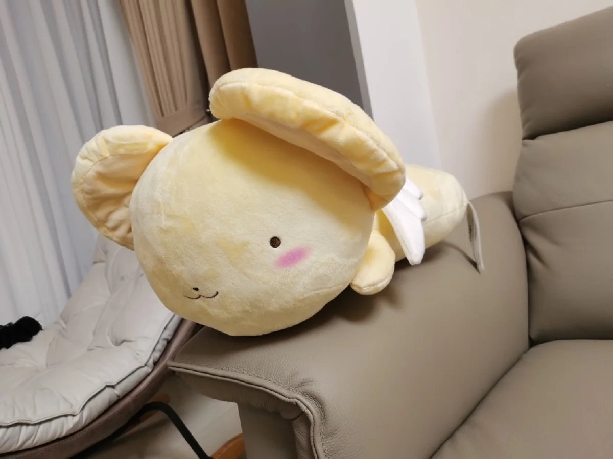 كاردكابتور ساكورا سيربيروس/كربيروس كيرو تأثيري الدعامة أنيمي الأصفر لطيف محشوة الكرتون التميمة