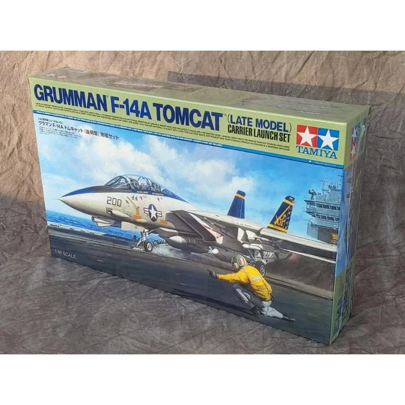 1/48 US F-14A Tomcat Fighter Jet Assembly Model Kit Tamiya 61122 Includes Paper Deck and Soldier Figure