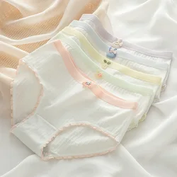 M-XL Women's Underwear Panty Cute Comfort Briefs Middle Waist Seamless Cartoon Underpants Sexy Lace Panties Female Lingerie