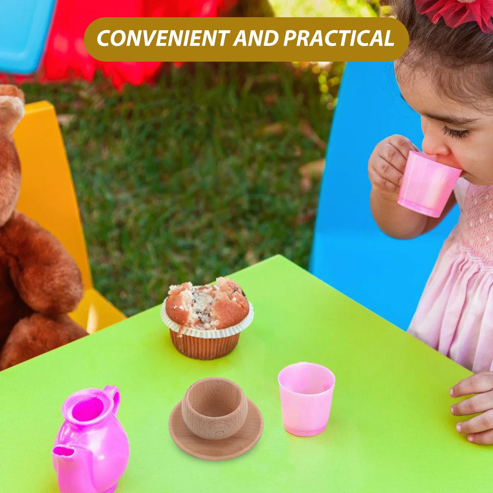 1Set Houten Kinderkeuken Speelaccessoires Pretend Koken Set Realistische Borden Vorken Montessori Educatief Zintuiglijk