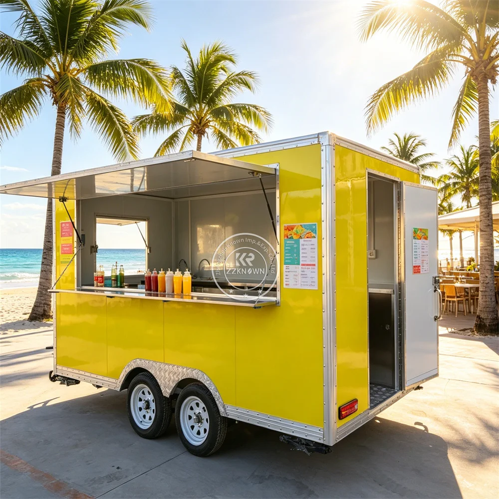 

High Quality Coffee Juice Mobile Food Trailer Ice Cream Fast Food Truck Street Catering Beverage Cart Fully Equipped