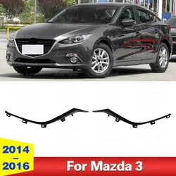 For Mazda 3 2014-2016 Car Grille Trim Strip Front Bumper Full Star Racing Grills Cover Black Mazda 3 Refit M3 replacement style