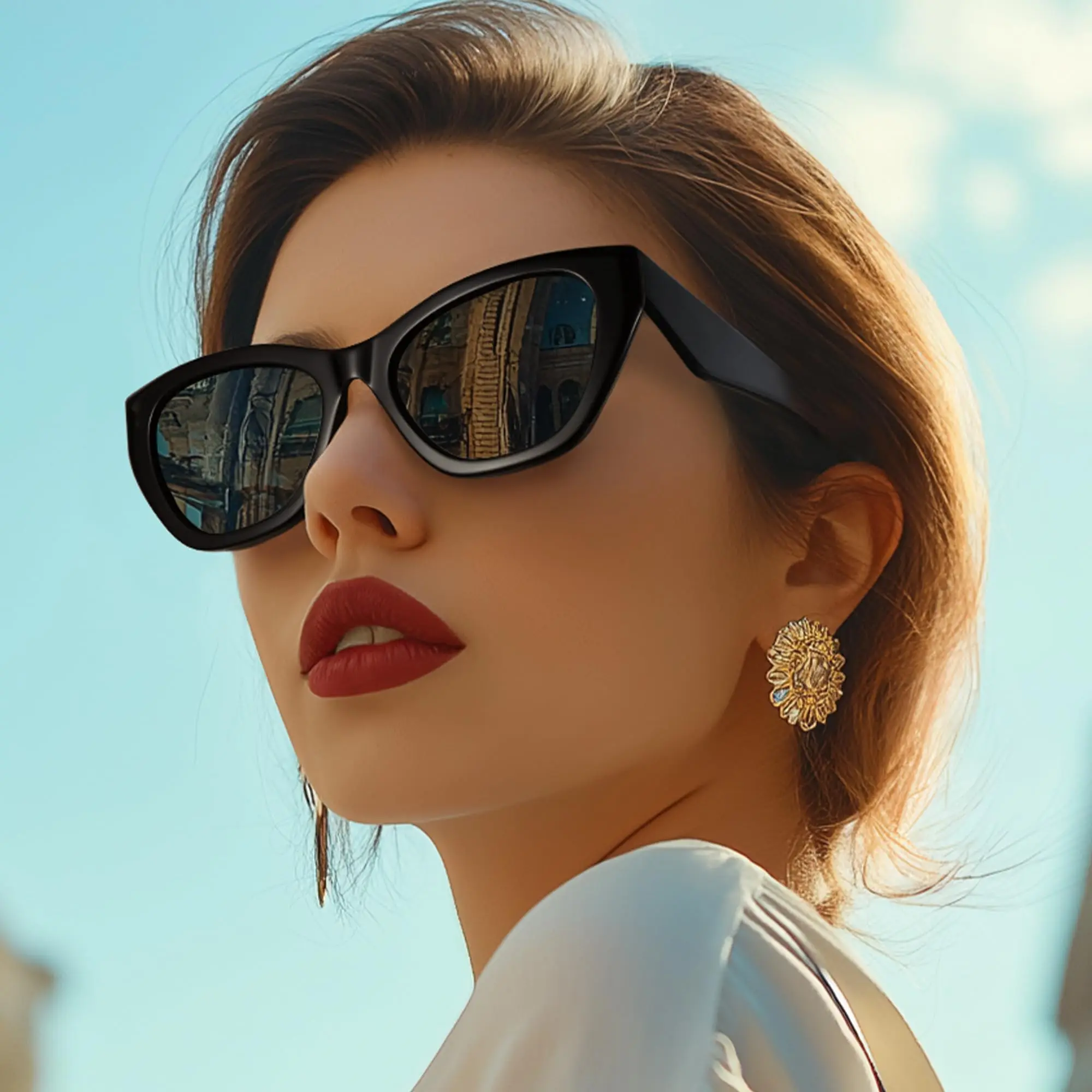 

ZENOTTIC Polarized Sunglasses Women Cat-Eye: Trendy Cateye Sunglasses for Woman - Cute Sun Glasses UV400 Protection