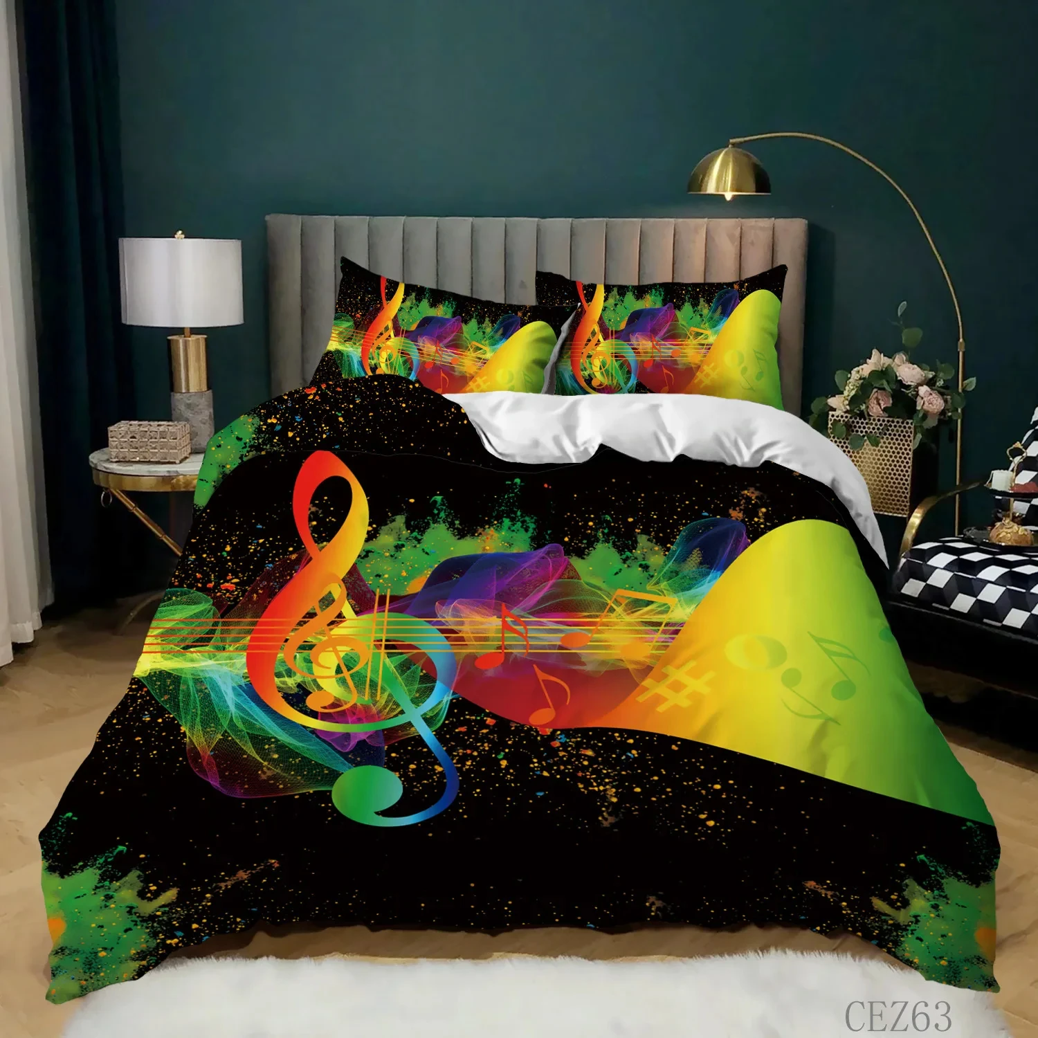 Rainbow Pride Bedding Set Rainbow Flags Duvet Cover Set Rainbow Stripe Design 3 Pieces Soft Microfiber Bedding Queen King Size