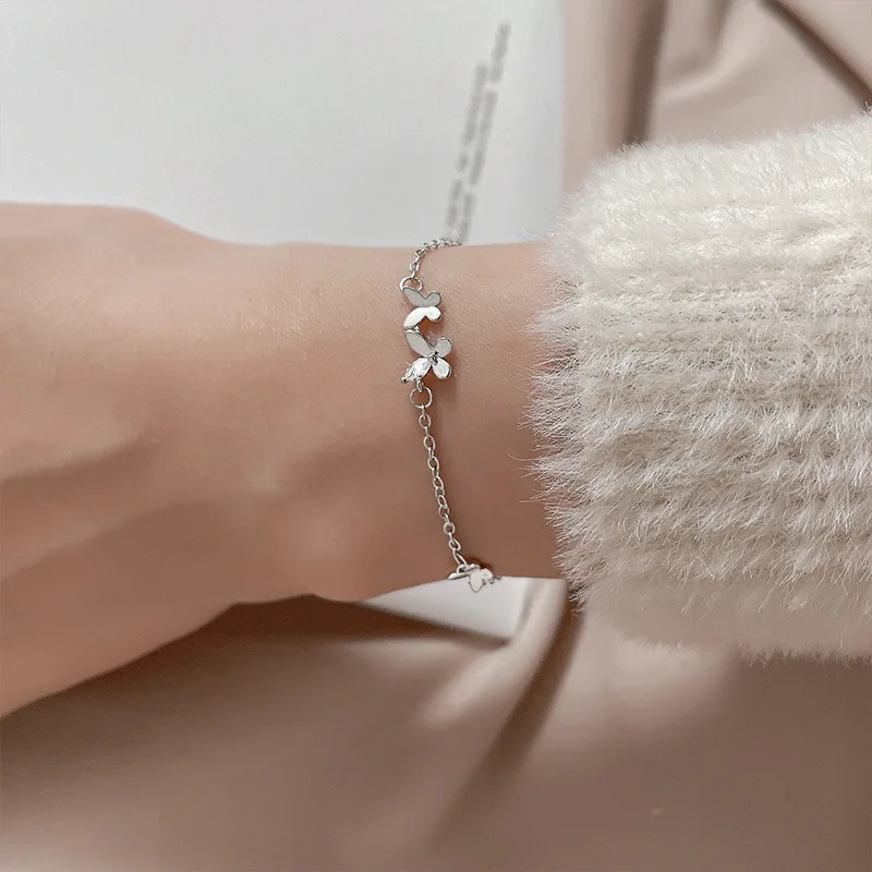 VENTFILLE 925er Sterlingsilber, diamantbesetztes Schmetterlingsarmband, Damenmode, Temperament, Blume, verstellbares Armband – Detail 10