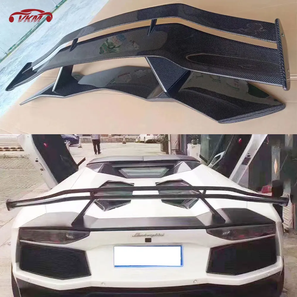 

Carbon Fiber Material Rear trunk Boot Spoiler FRP Unpainted Lip Wings Decoration for Lamborghini Aventador LP700 720 2011 UP