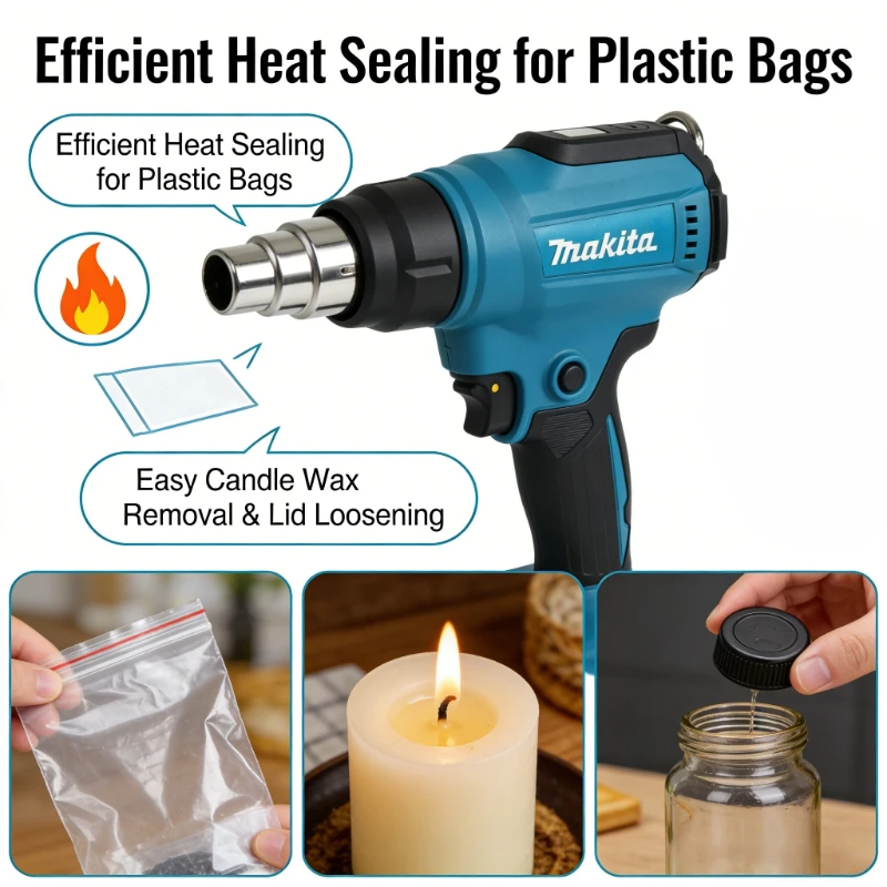 

Makita 550°C Temperature Control Heat Gun 18V Cordless Handheld Hot Air Gun With LED Display Soldering Thermal Blower（bare tool）
