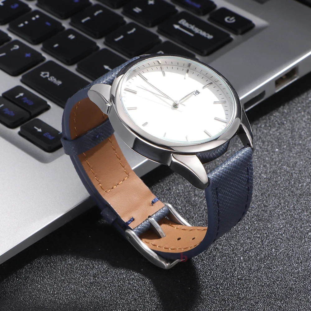 18mm 20mm 22mm Vintage Stitched Leather Watch Strap Premium Grade Quick Release Saffiano Leather Watchbands For Men Women