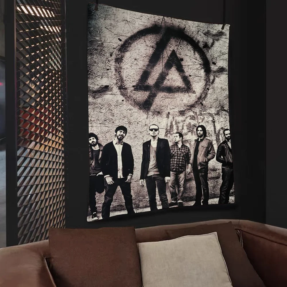 Rock Band L-Linkin P-Park Colorful Tapestry Wall Hanging Hippie Flower Wall Carpets Dorm Decor Wall Art Decor