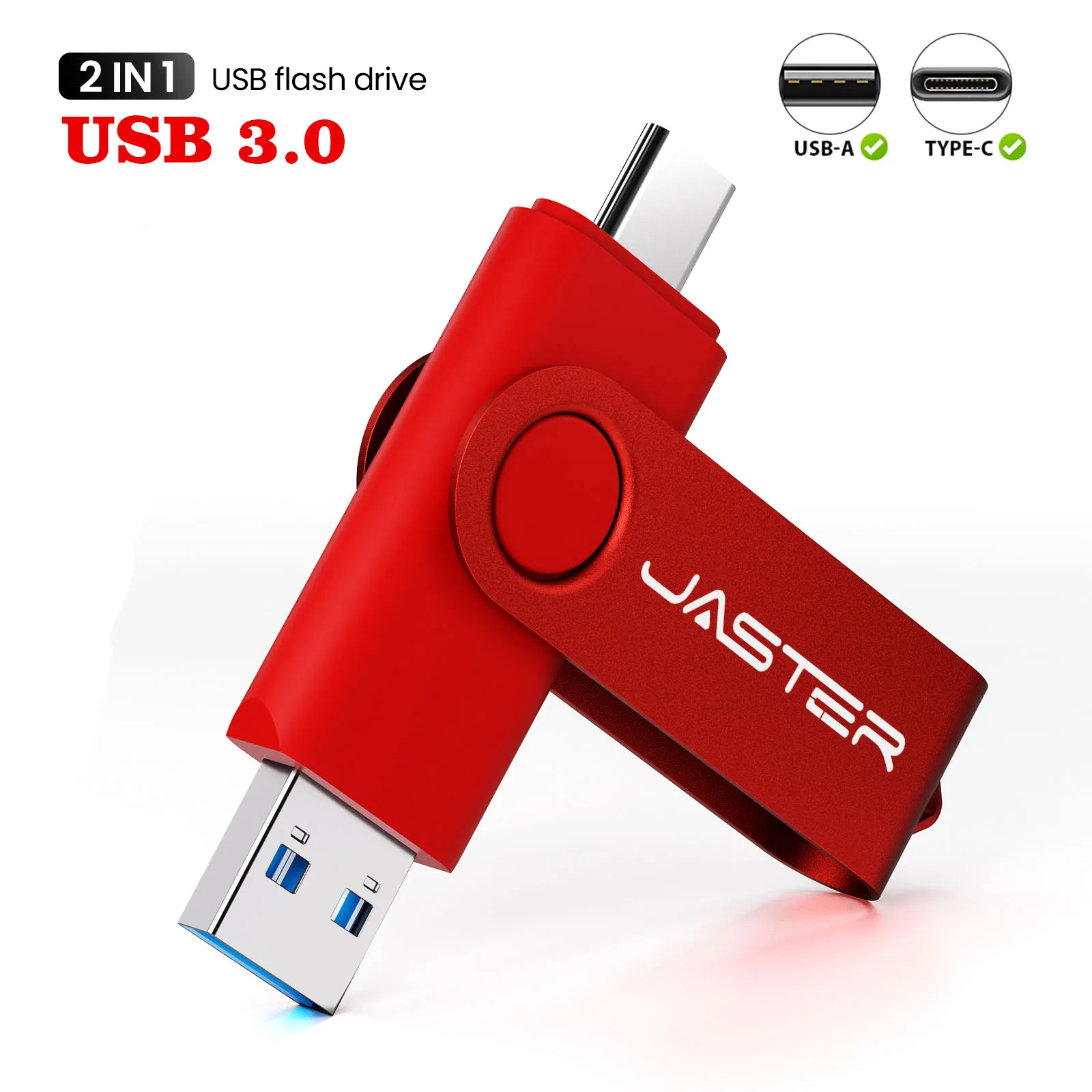 

Флеш-накопитель JASTER TYPE-C 2-в-1, красный, 128 ГБ, USB 3.0, 64 ГБ, фиолетовый, тестовый, 32 ГБ, 16 ГБ, подходит для мобильных устройств, компьютеров, камер