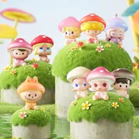 POP MART POP Bean Mushroom Elf Series Pucky Chaka Molly Labubu Zsiga Dimoo Crybaby Sweet Bean Action Figure Doll Toys Kids Gifts
