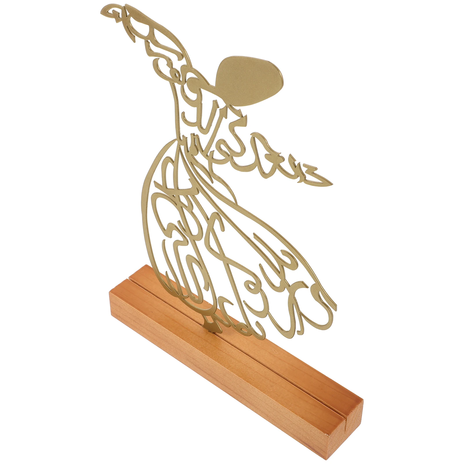 

Creative Dancer Decor Iron Music Statue Hollow Line Living Room Bedroom Party Home Office Desktop Tabletop nament Metal Home