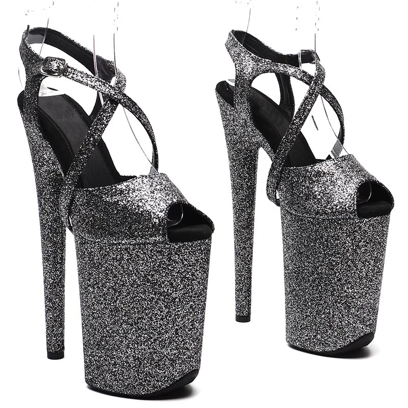 

Women's 23CM/9inches Glitter Upper Plating Platform Sexy High Heels Sandals Pole Dance Shoes 070