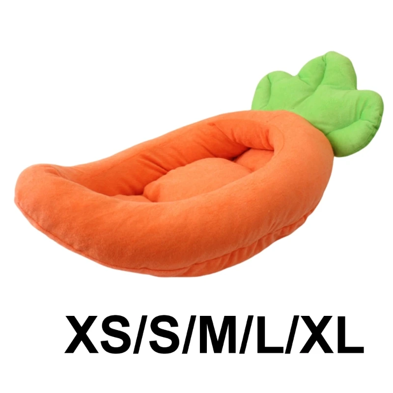 Creative Pet Bed Detachable Cushion Nest for Dogs and Cats Soft Carrot Comfortable Sofa Multiple Size Furry Bed