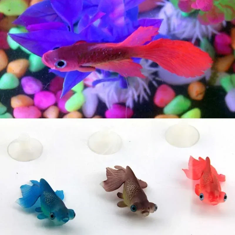 Rubber Tank Decoration Software Artificial Fish Small Goldfish Plastic Fish Sucker Fish Aquarium Decoration