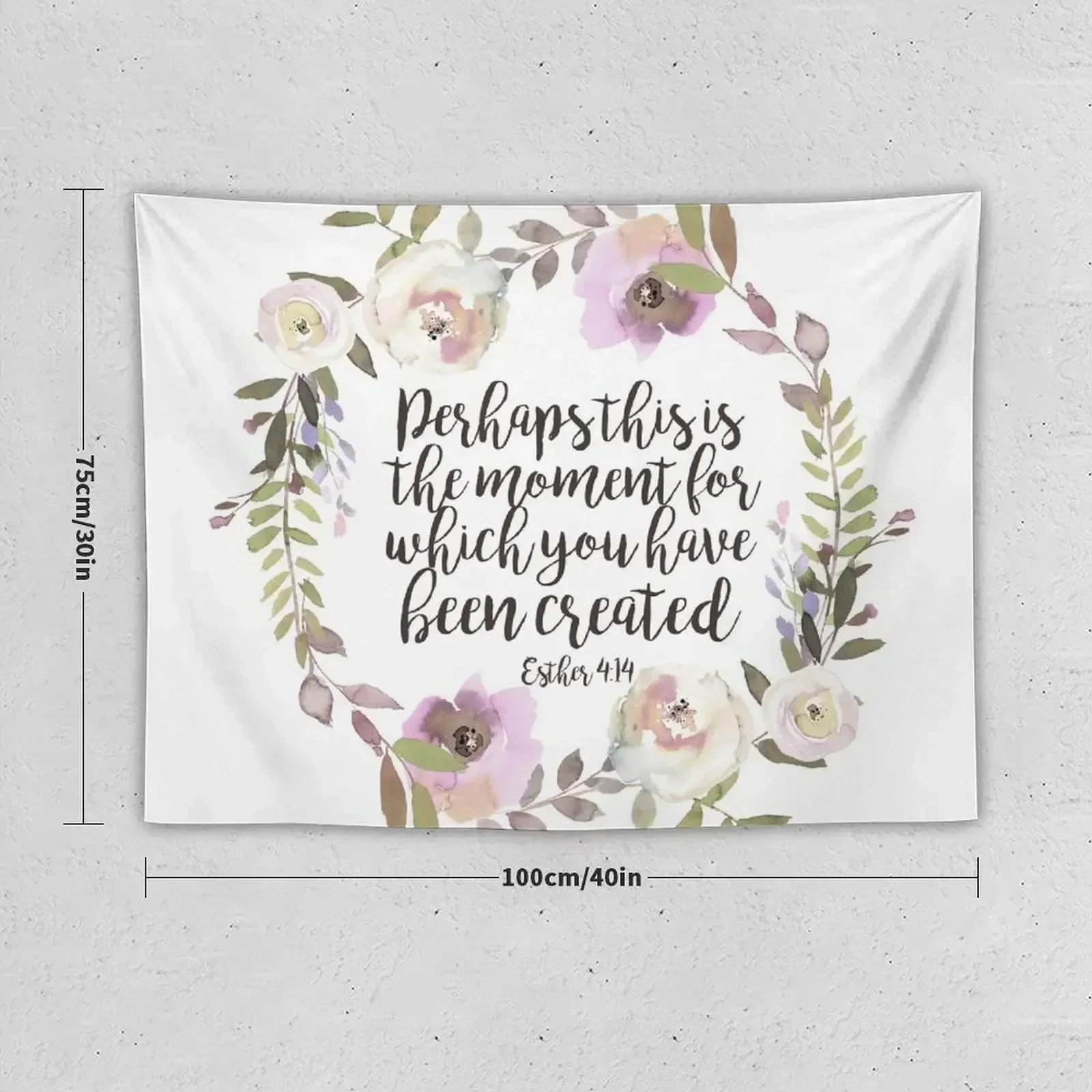 Christian Quote - Esther 4:14 Tapestry Wall Art Decoration For Bedroom Outdoor Decor Wall Decoration Tapestry