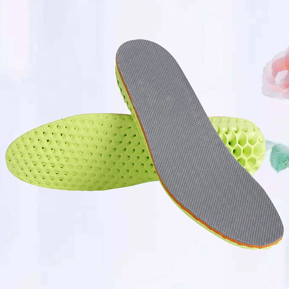 

3.5Cm Invisible Height Increase Insoles Breathable Shoe Inserts Non-Slip Unisex For Sneakers Boots Size 38-40 Green Grey