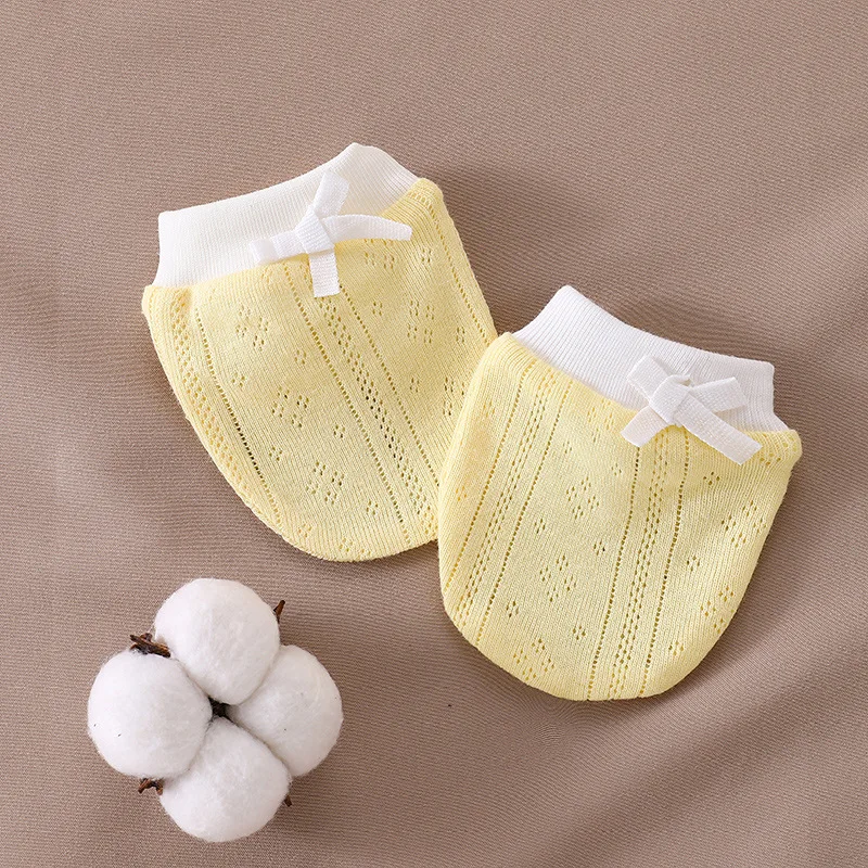 Baby finger protection gloves to prevent facial injury Safety gloves High elasticity baby gloves Solid color Breathable