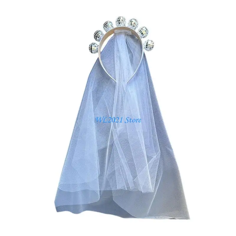 

G5GC Disco Bachelorette Party Decorations Headband Earrings Jewelry Accessory