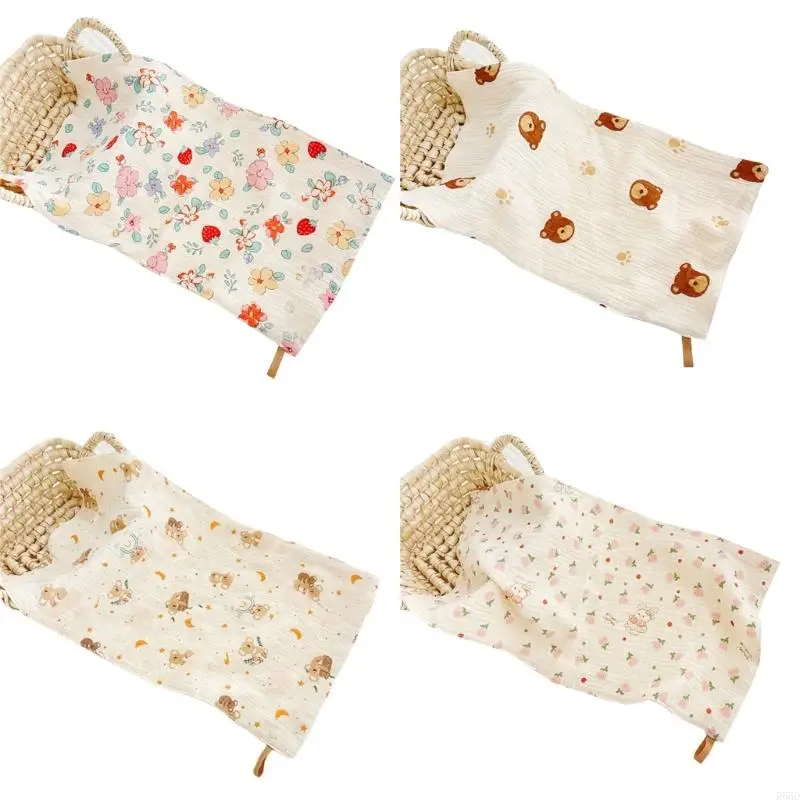 

R66D Baby Wash Cloth Multi-pattern Cotton Bath Face Towel Bibs Wipes for Newborn Gift