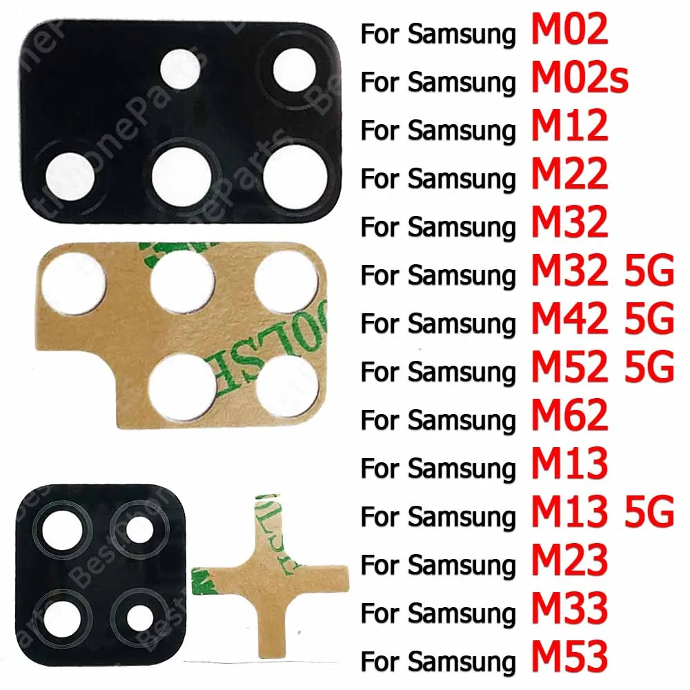 Rear Back Camera Lens Glass For Samsung Galaxy M53 5G M02 M02s M12 M22 M32 M42 M52 M62 M13 M23 M33 Lens Cover