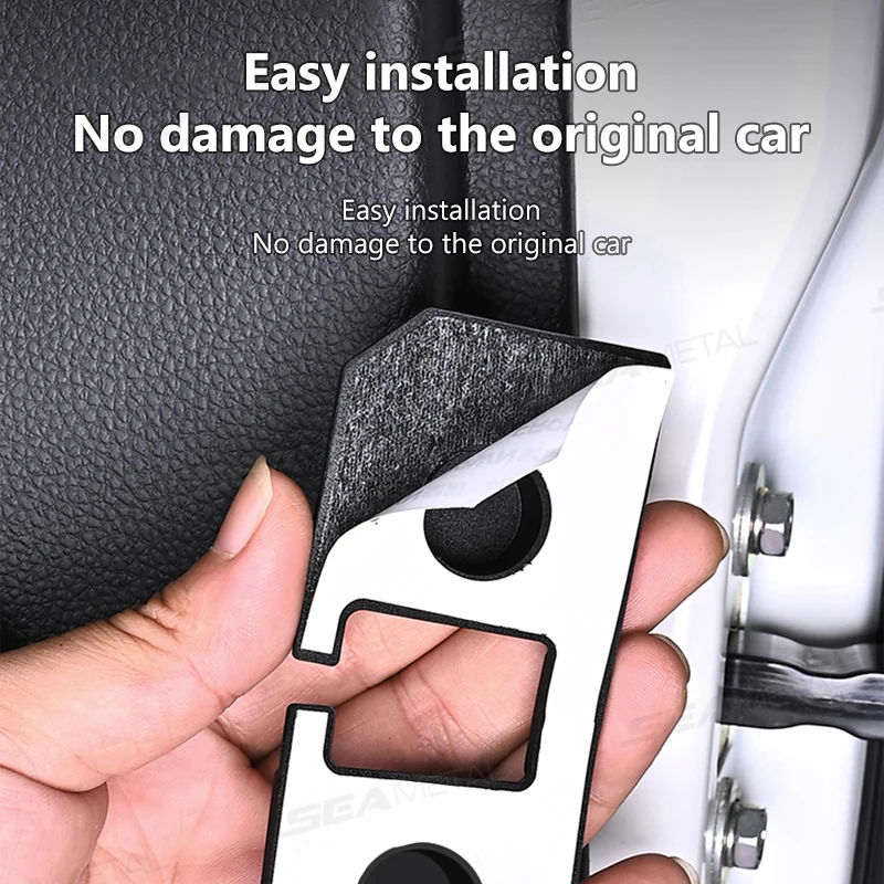 SEAMETAL 4 قطعة باب السيارة عازلة وسادة مقاوم للماء ذاتية اللصق سيليكون للصدمات وسادة عالمية باب السيارة امتصاص الصدمات