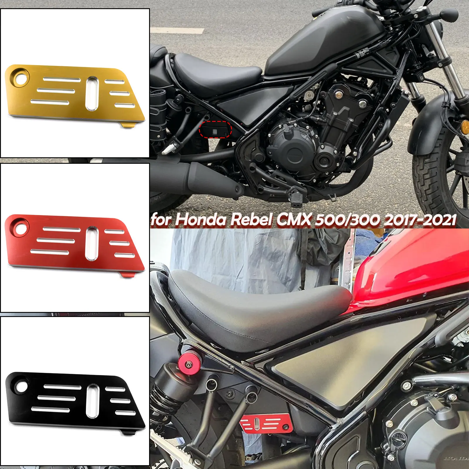 

Для Honda CMX300 CMX500 (2017-2025) - Защитная крышка масляной чашки заднего тормоза, алюминиевая защита бачка с ЧПУ, аксессуары для мотоциклов