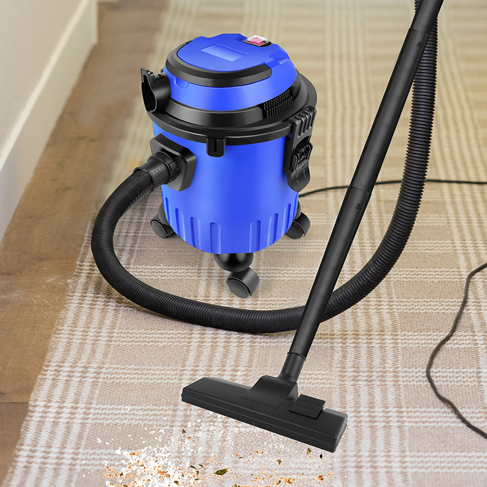 Aspirateur eau et poussière industriel 6000W, souffleur 3-en-1, 15L, pour surfaces multiples, portable
