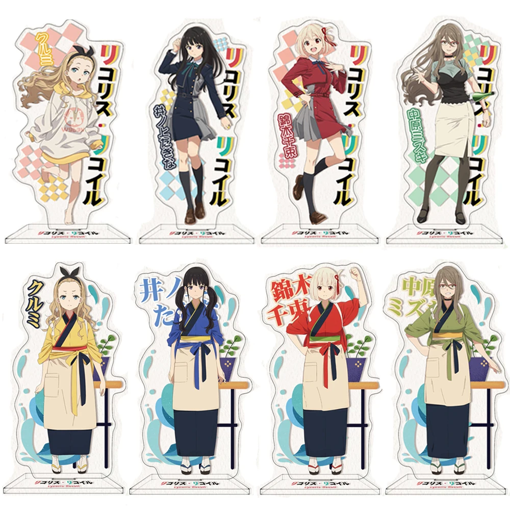 Japan Hot Anime Lycoris Recoil Character Model Cosplay Acrylic Stands Plate Desk Decor Standing Sign Toy Fans Christmas Gifts