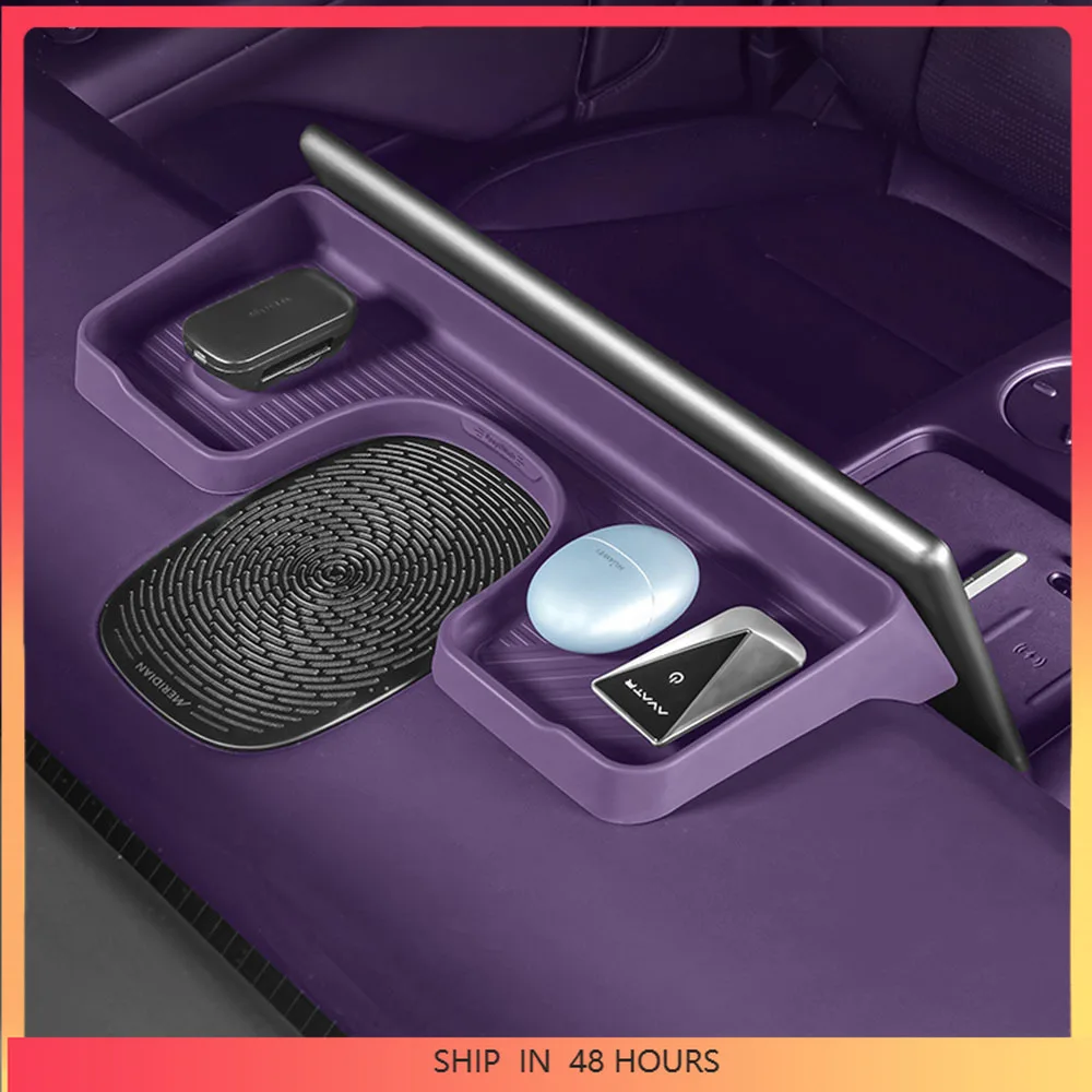 

New For AVATR 07 2024 2025 Screen Rear Storage Box Interior Modification Supplies Original Car Color Silicone Storage Box