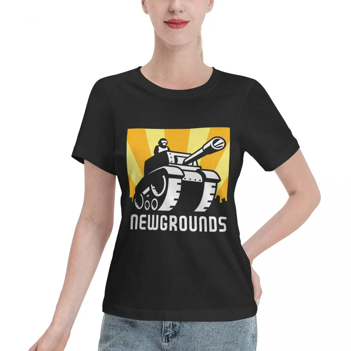 Limited Offer Newgrounds Logo Women's T-shirt Sporty Versatile Women Tee