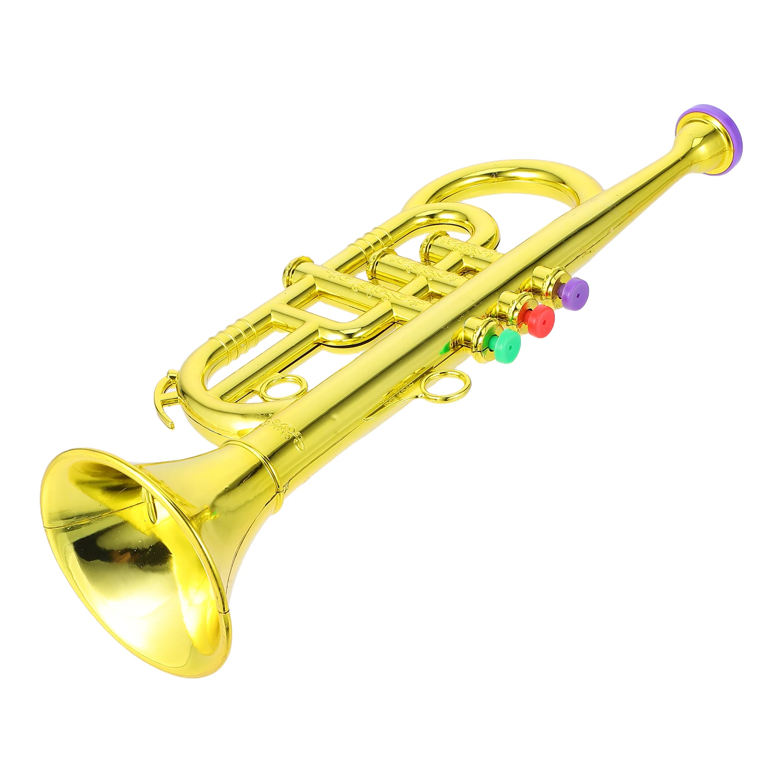 Giocattoli musicali per bambini Tromba per bambini Mini trombe tascabili per ragazzi Strumento in plastica a tre sezioni per bambini