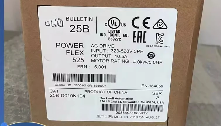 

25B-D1P4N104 525 AC inverter 480V/1.4A/0.5HP/0.4kW