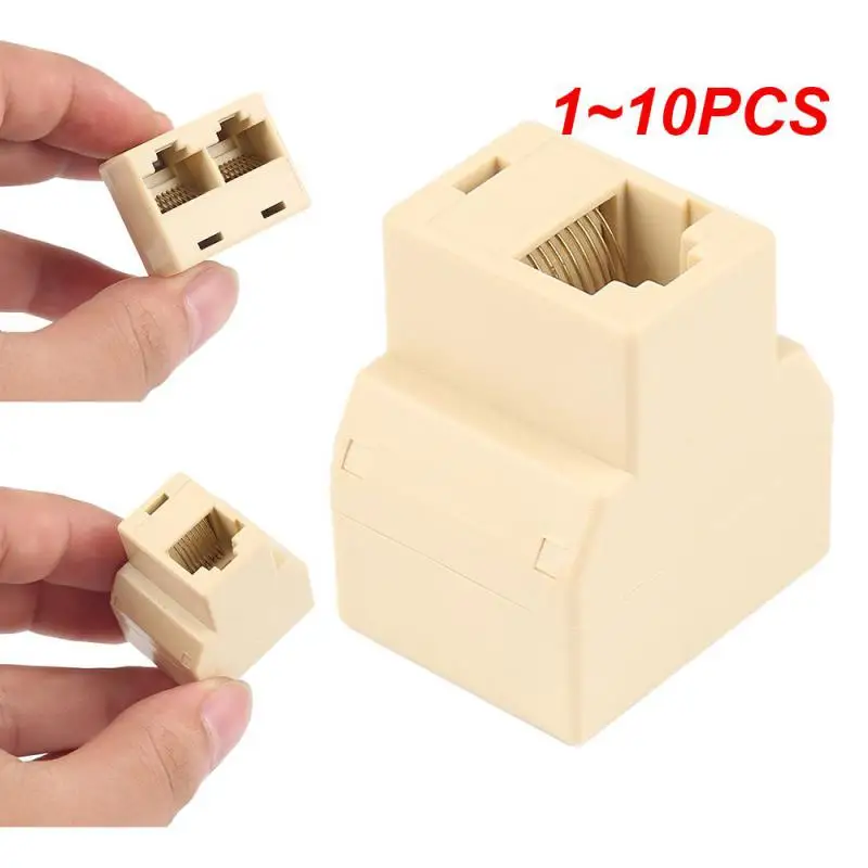 1 ~ 10pcs divisor 1 a 2 maneiras rj45 fêmea divisor lan ethernet rede conector extensor adaptador plug conector adaptador