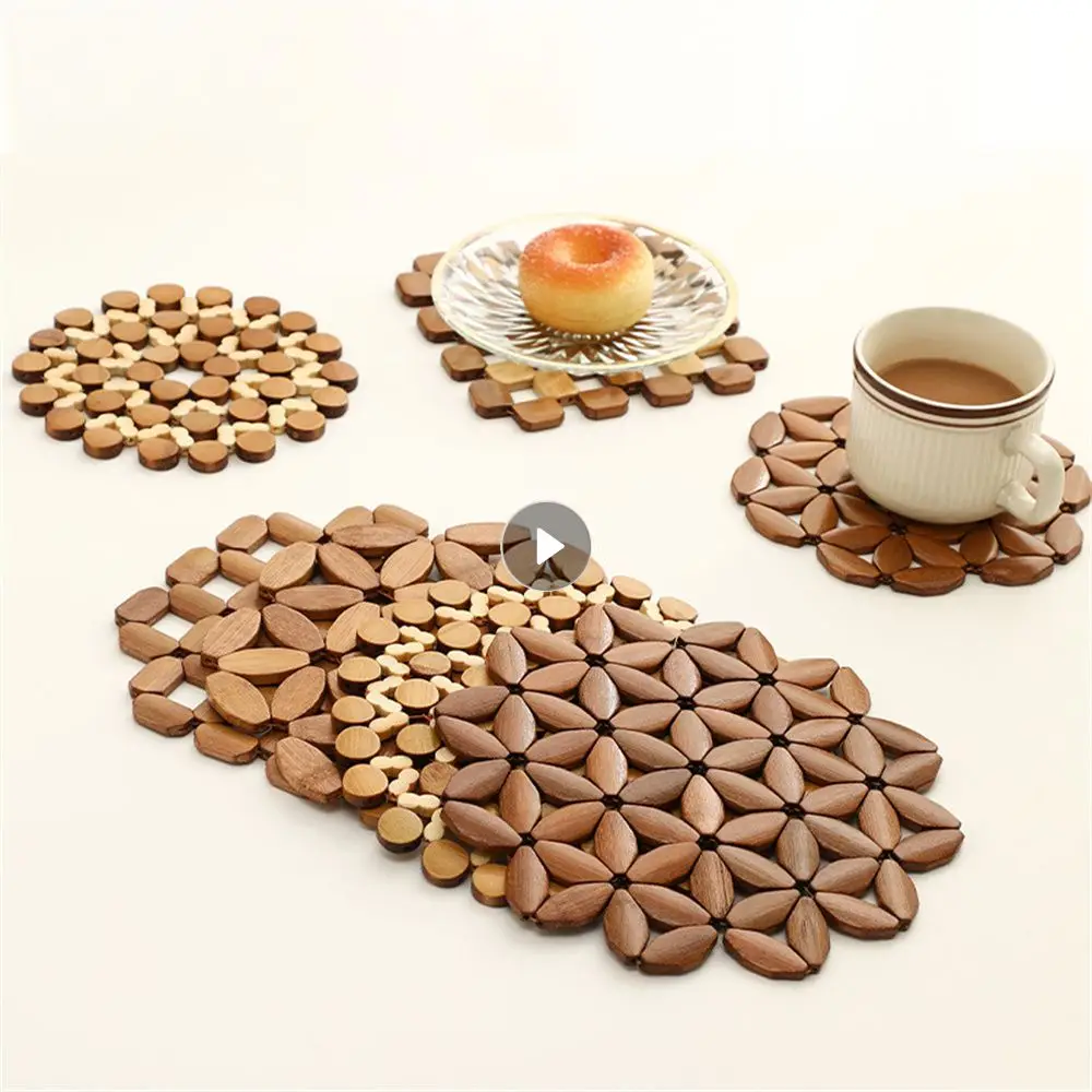 Desk Table Mats Non-slip Dining Table Mat Bamboo Insulation Pads Modern Simplicity Table Decorations Heat Insulation Pad